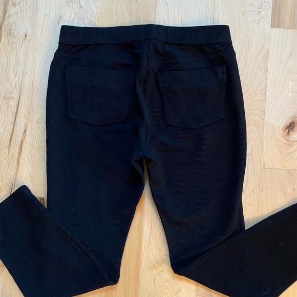 Eileen Fisher Cropped/Ankle Black Ribbed Pants - Picture 7 of 10